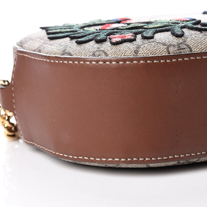 Gucci GG Supreme Monogram Floral Embroidered Mini Chain Shoulder Bag Beige Tuscany 8 of 17