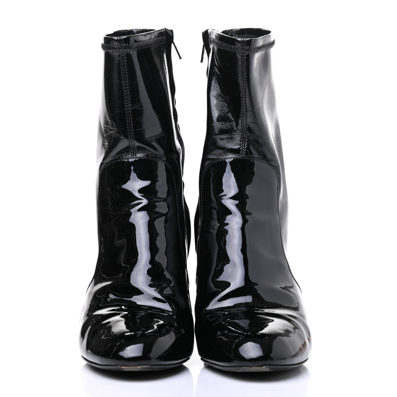Louis Vuitton Patent Silhouette Ankle Boots 38.5 Black 2 of 11