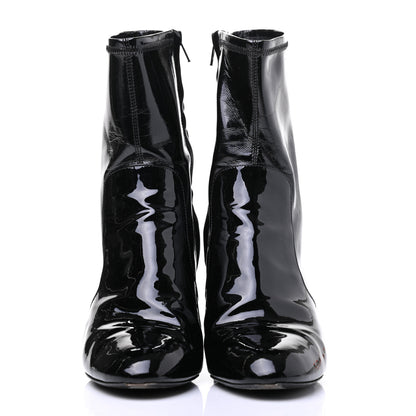 Louis Vuitton Patent Silhouette Ankle Boots 38.5 Black 2 of 11