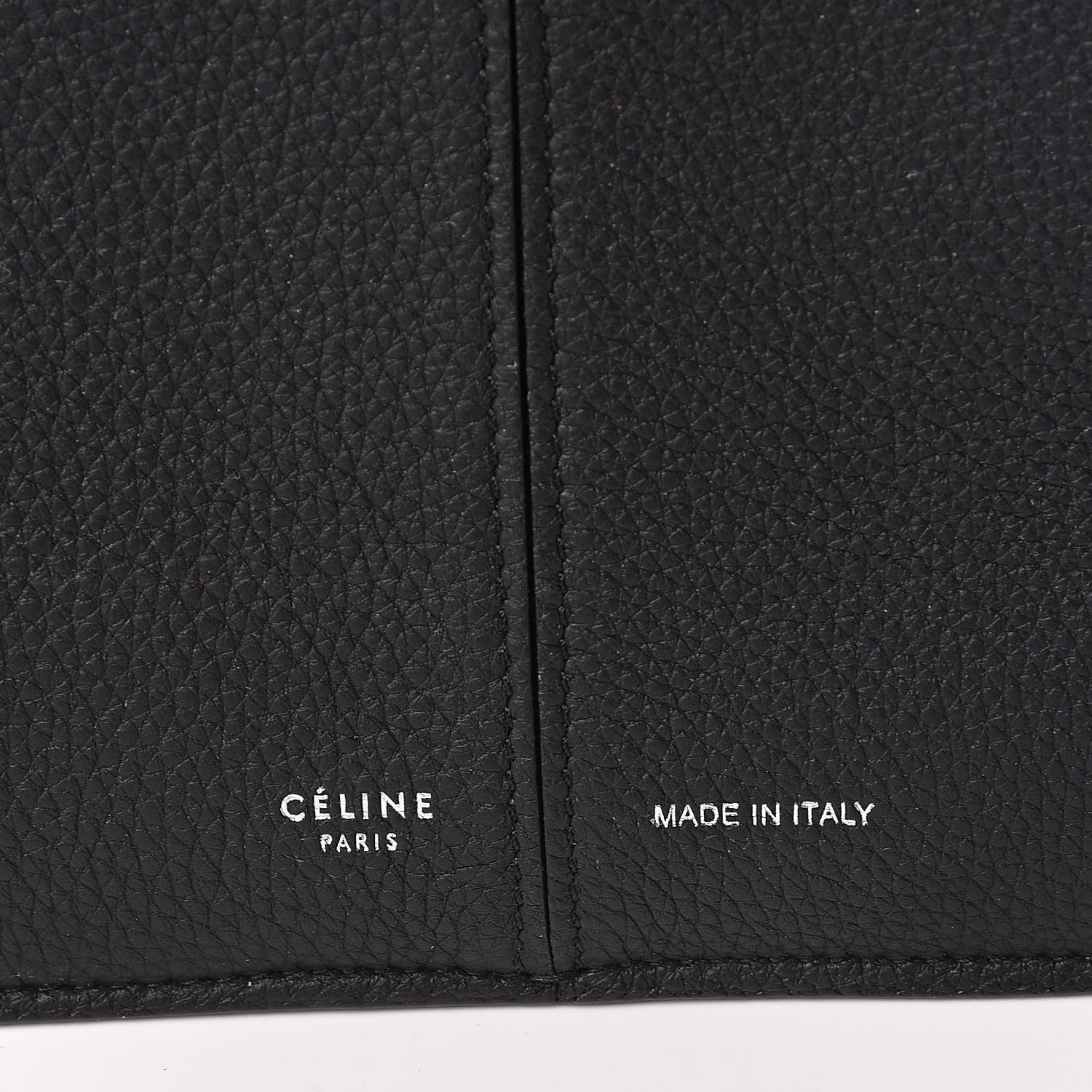 Celine Baby Grained Calfskin Small Tri-Fold Bag Black 6 of 10
