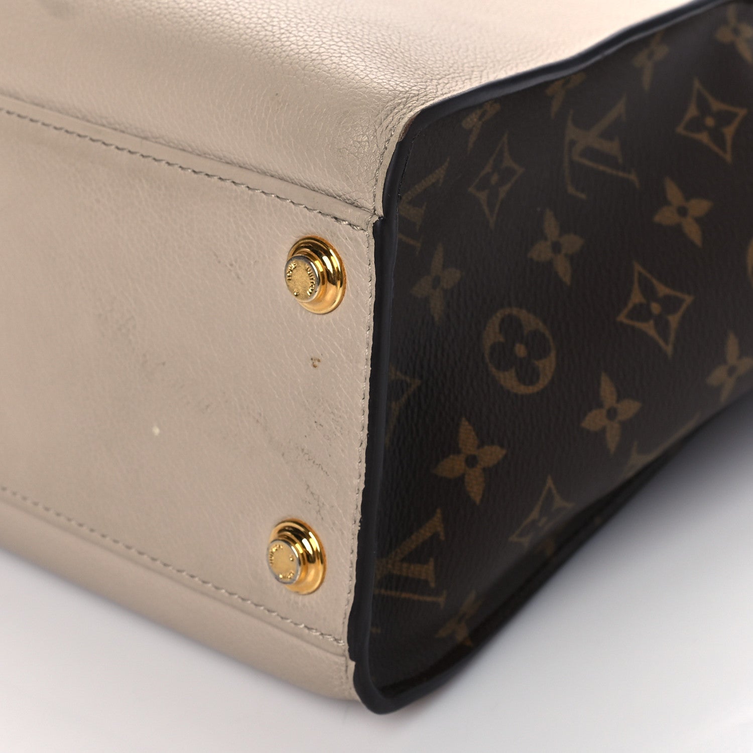Louis Vuitton Calfskin Monogram On My Side Greige 9 of 9