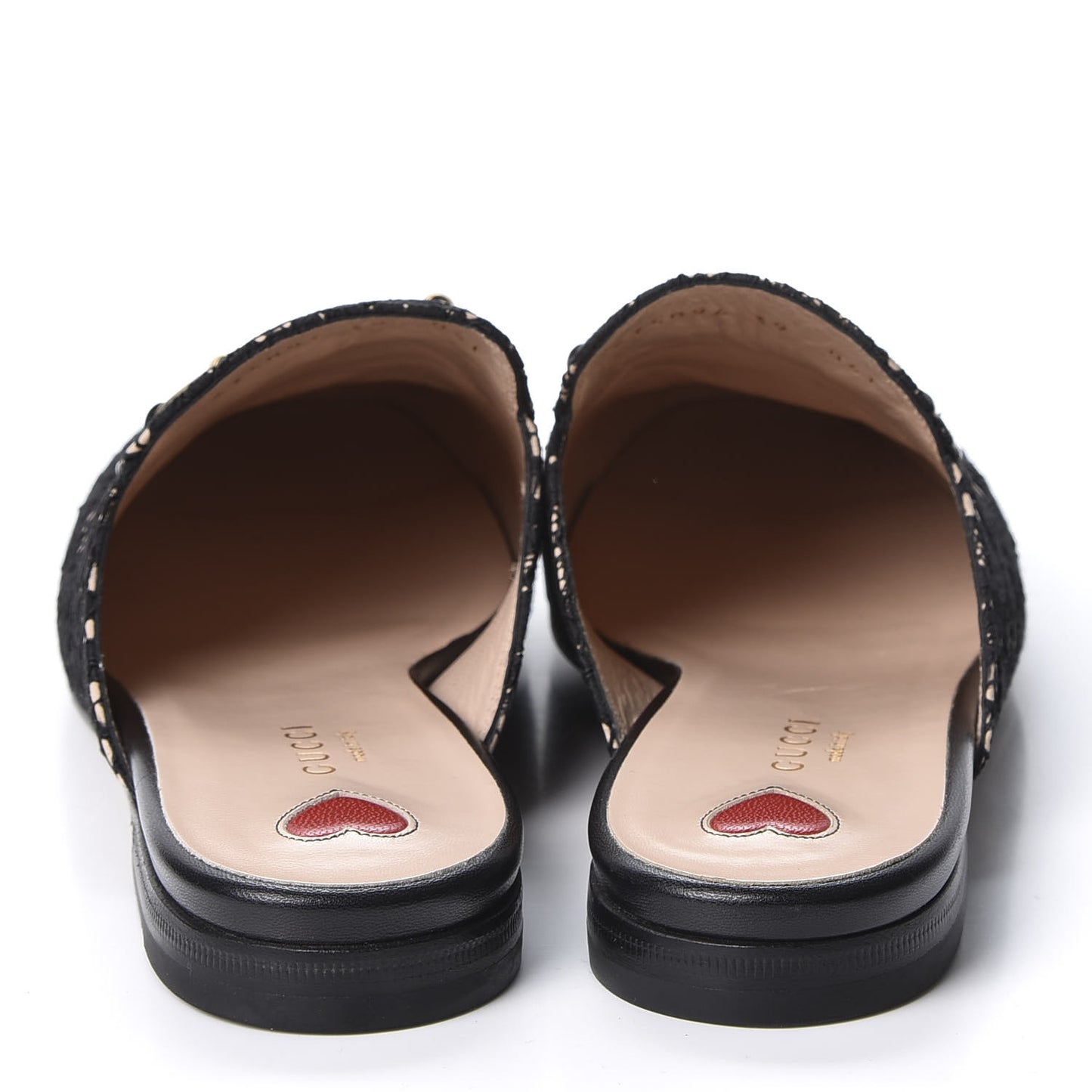 Lace Malaga Kid Womens Princetown Slippers 39 Black Skin Rose