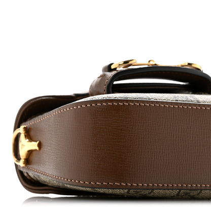 Gucci GG Supreme Monogram Azalea Calfskin Web Horsebit 1955 Wallet On Strap Beige Ebony Brown Sugar 9 of 12