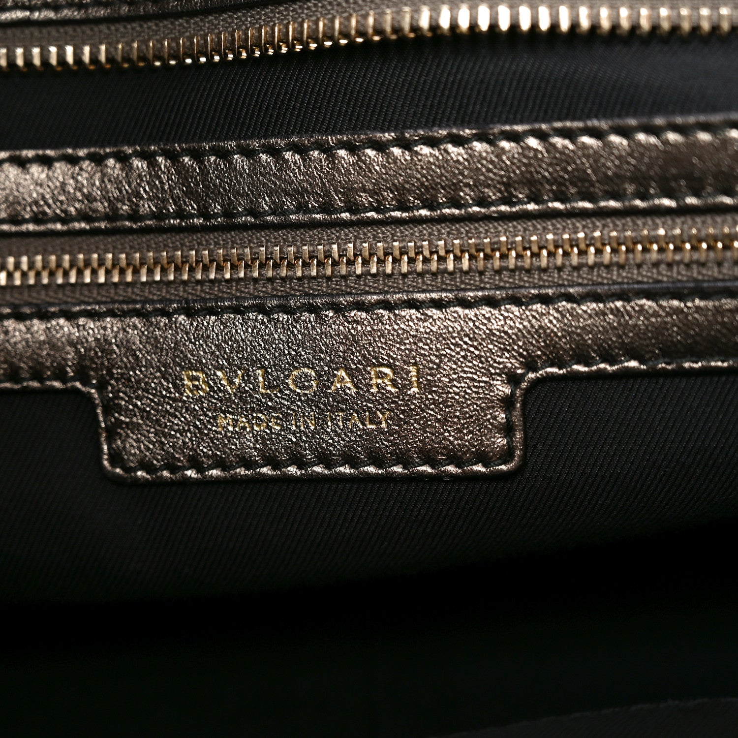 Bulgari Metallic Calfskin Monte Plisse Tote Bronze 6 of 9