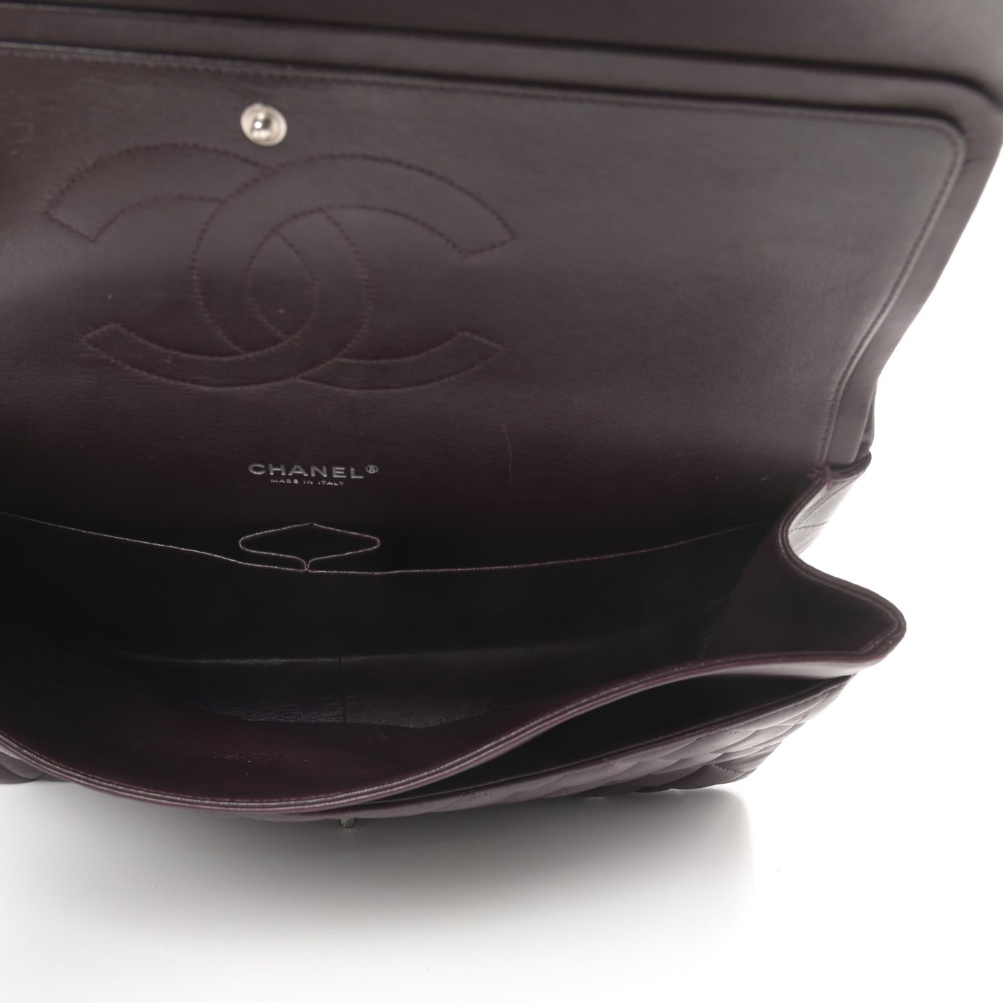 Lambskin Quilted Maxi Double Flap Purple