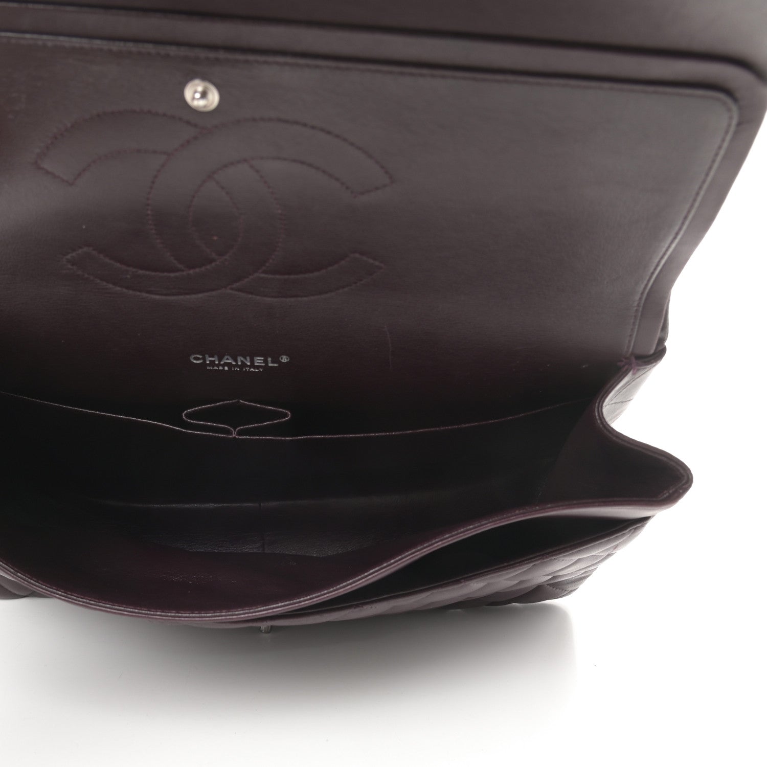 Chanel Lambskin Quilted Maxi Double Flap Purple 5 of 21