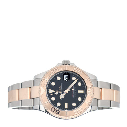Rolex Stainless Steel 18K Everose Gold 37mm Yacht-Master Watch Black 268621 2 of 5