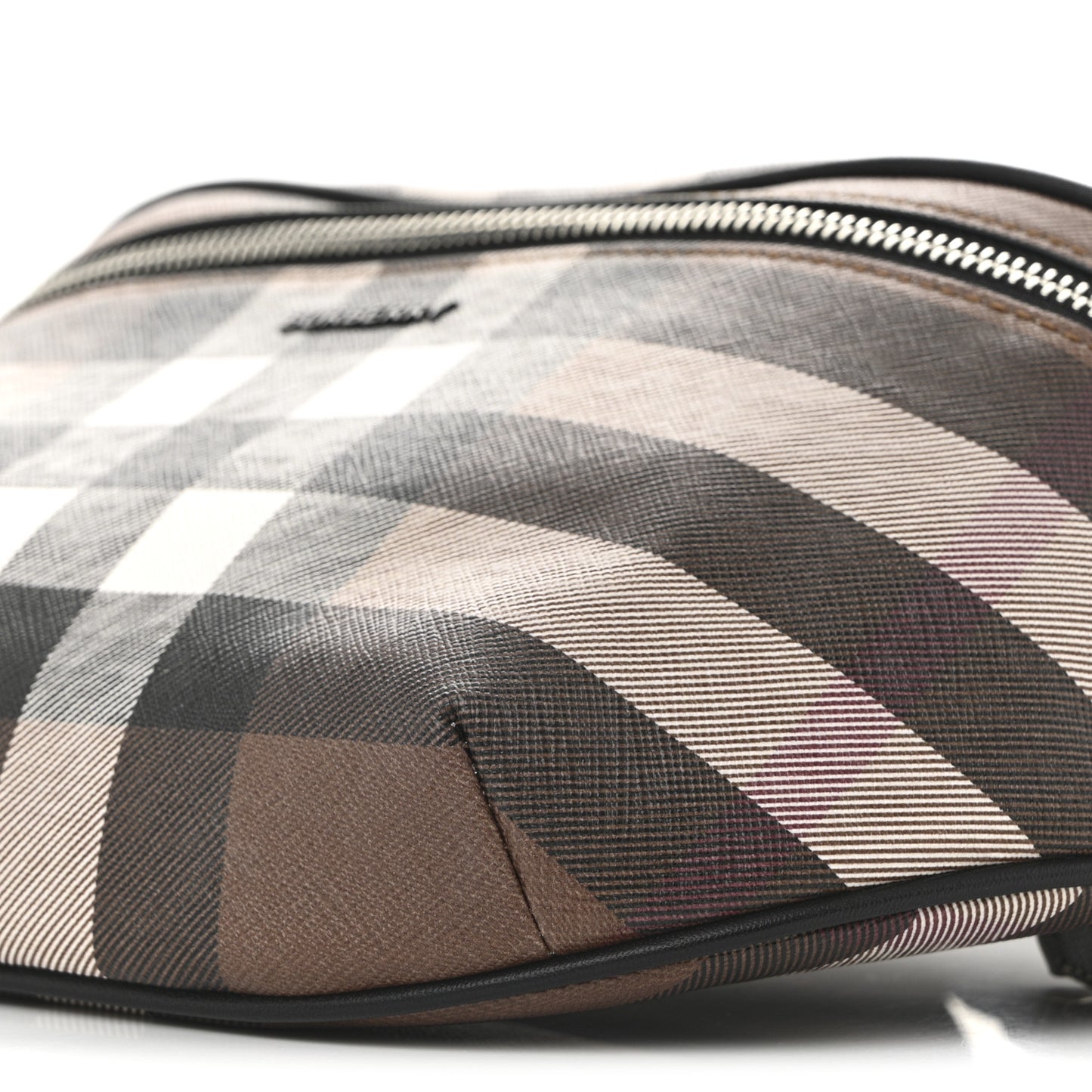 E-canvas Check Cason Bum Bag Dark Birch Brown