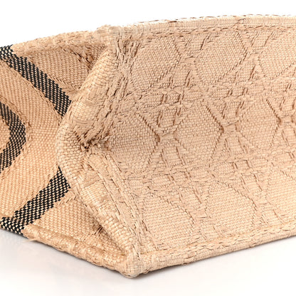 Christian Dior Raffia Cannage Medium Book Tote Natural 8 of 9
