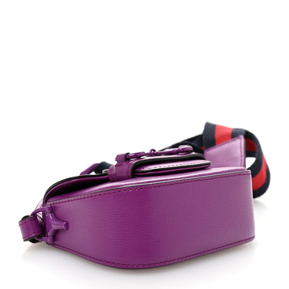 Gucci Azalea Calfskin Web Monochrome Horsebit 1955 Wallet On Strap Purple 4 of 10