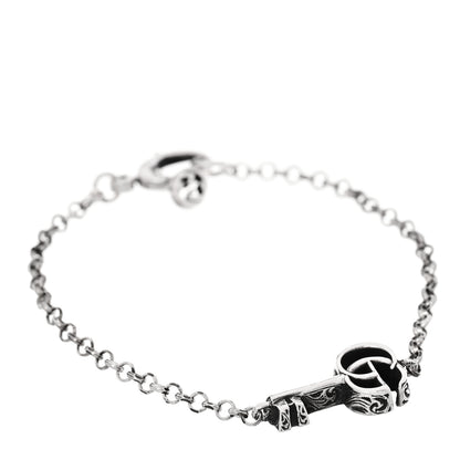 Gucci Sterling Silver Double G Key Bracelet 1 of 5