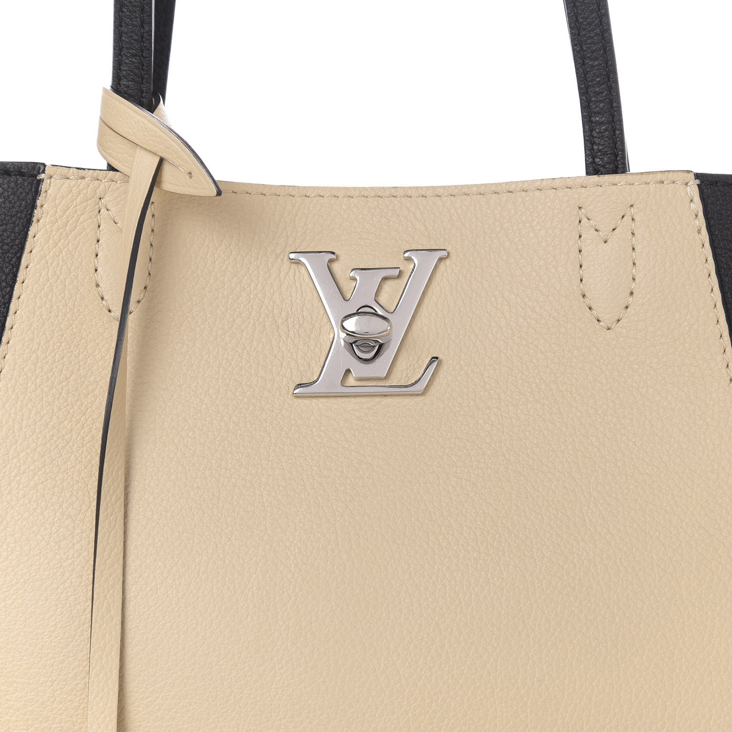 Louis Vuitton Calfskin Lockme Go Tote Black Vanilla 18 of 18
