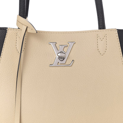 Louis Vuitton Calfskin Lockme Go Tote Black Vanilla 18 of 18