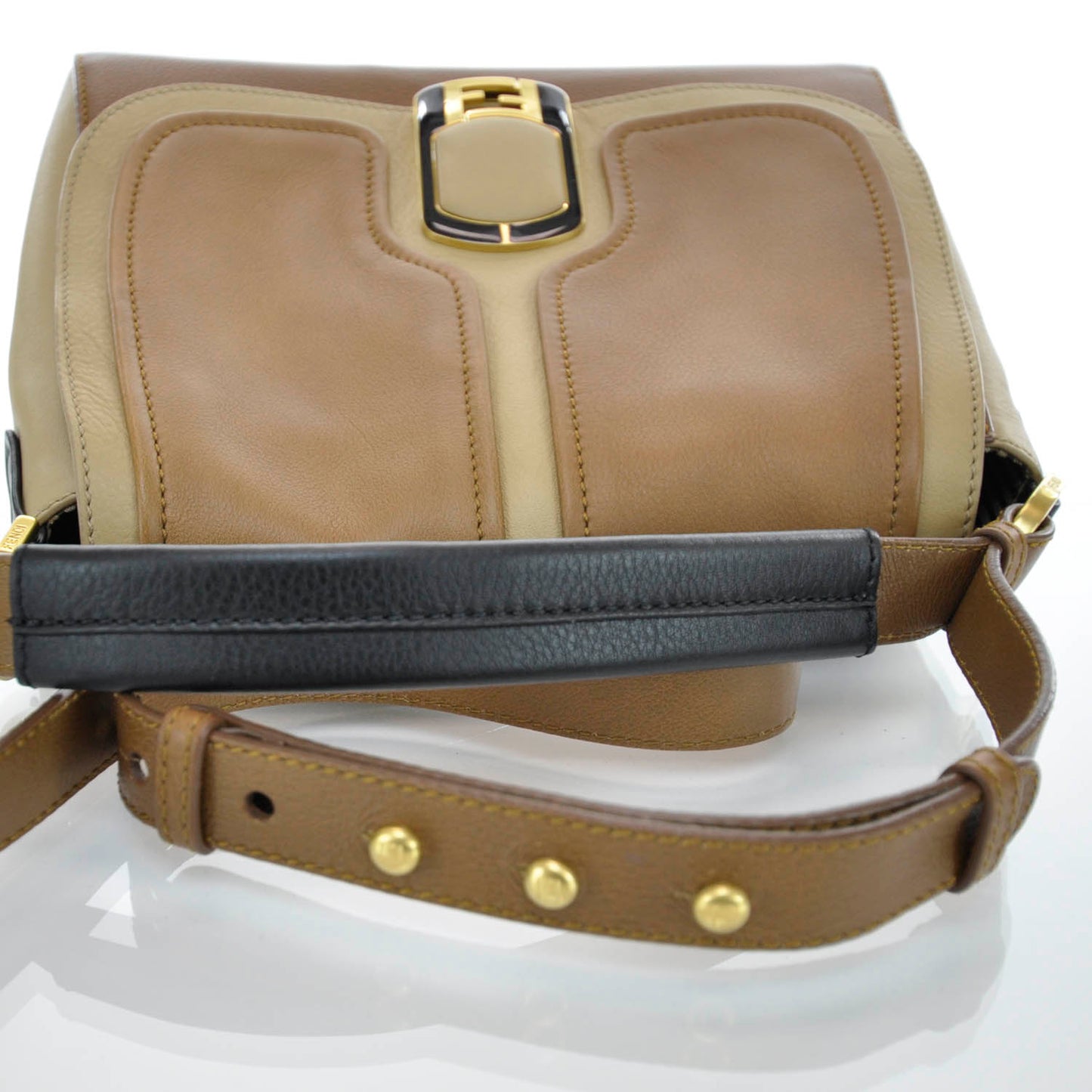 Calfskin Colorblock Chameleon Anna Shoulder Bag