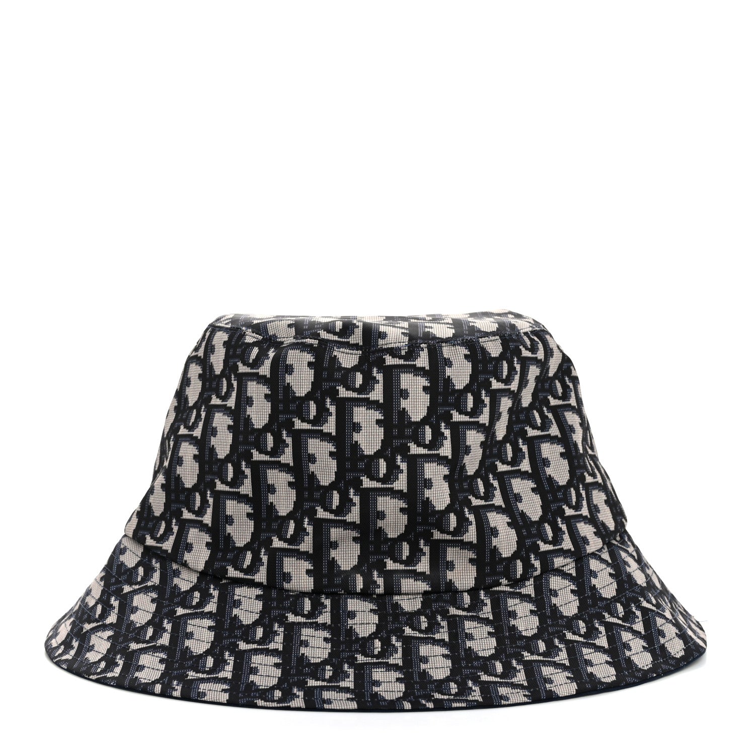 Christian Dior Oblique Reversible Teddy-D Brim Bucket Hat 56 Blue 1 of 12