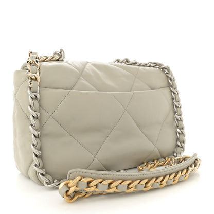 Chanel Lambskin Quilted Medium Chanel 19 Flap Grey 3 of 12