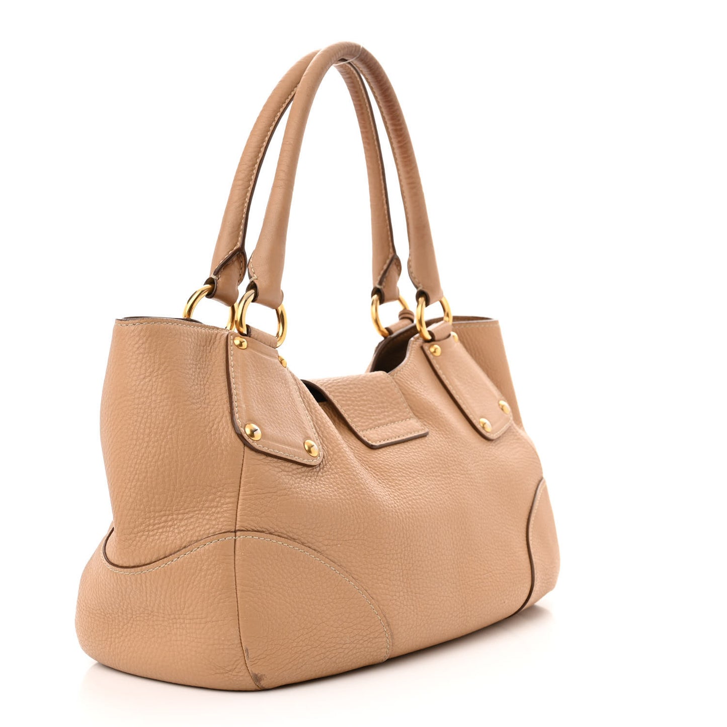 Vitello Daino Pushlock Tote Sughero