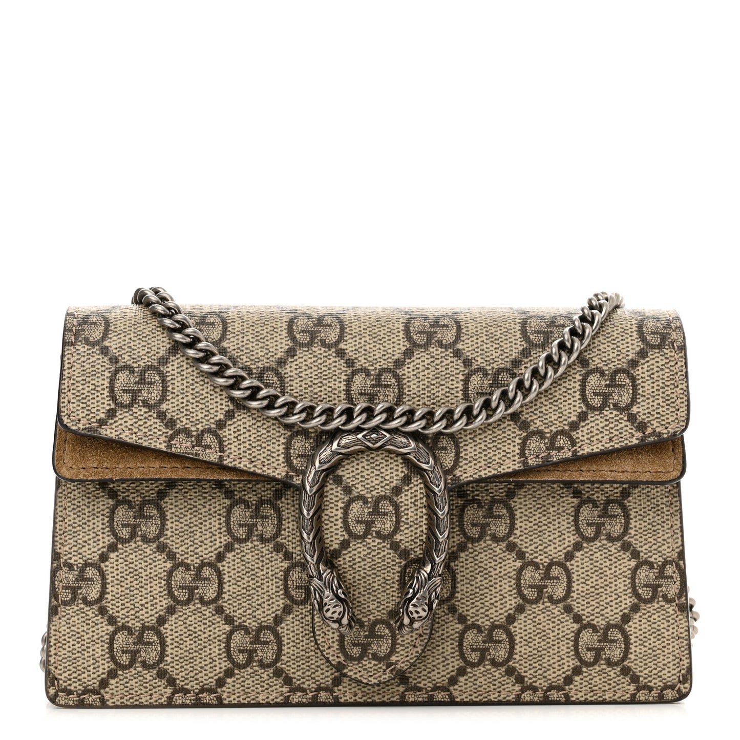 GG Supreme Monogram Super Mini Dionysus Shoulder Bag Taupe