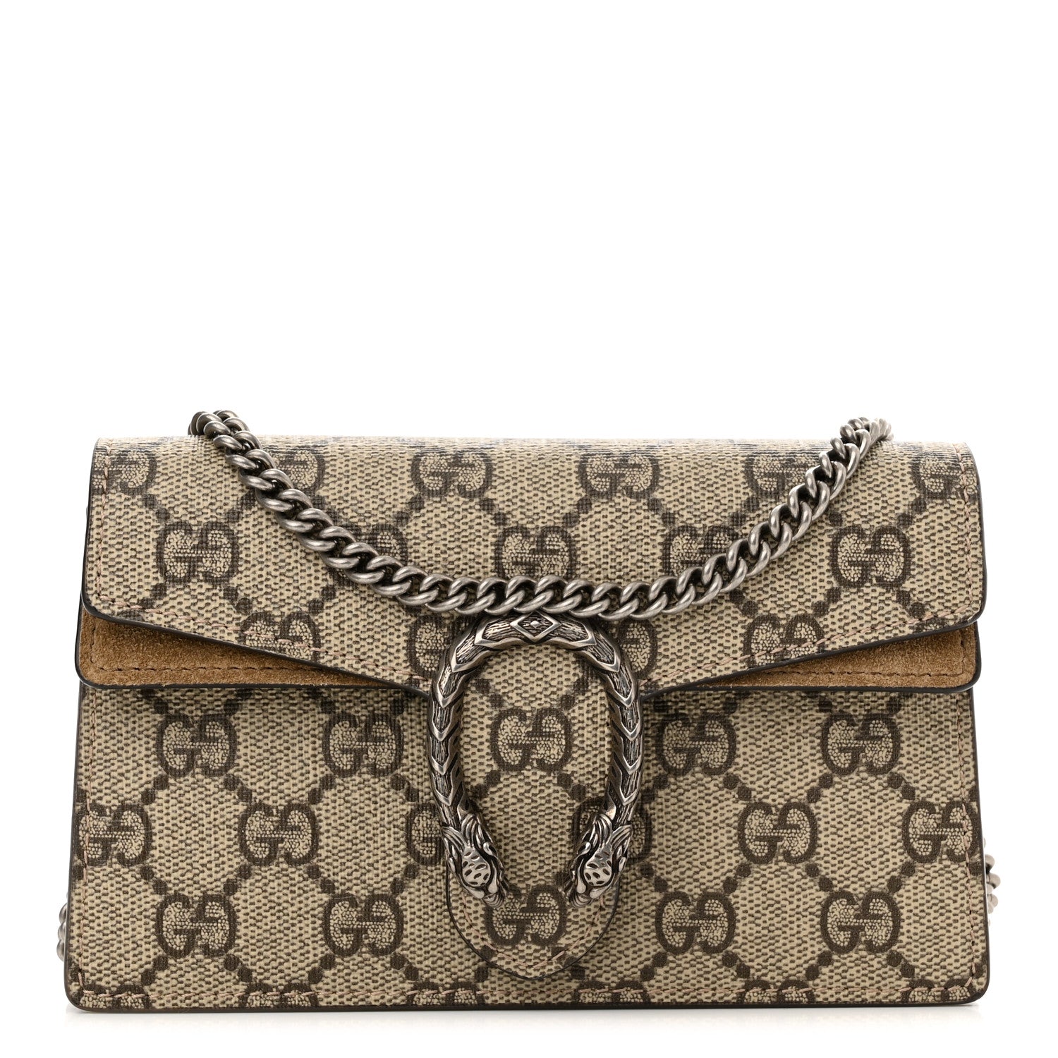 Gucci GG Supreme Monogram Super Mini Dionysus Shoulder Bag Taupe 1 of 10