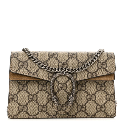 Gucci GG Supreme Monogram Super Mini Dionysus Shoulder Bag Taupe 1 of 10