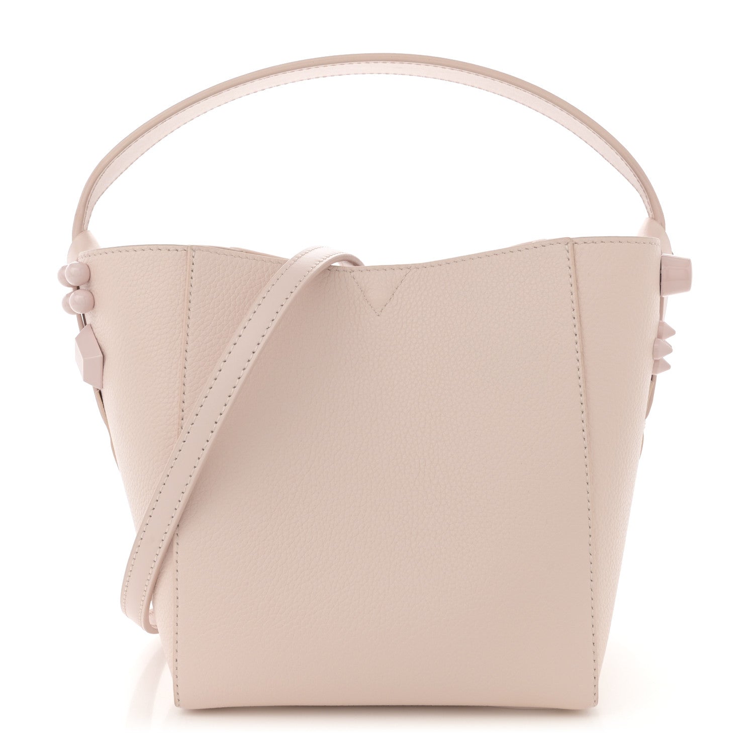 Christian Louboutin Calfskin Spiked Mini Cabachic Mini Bucket Bag Leche 1 of 10