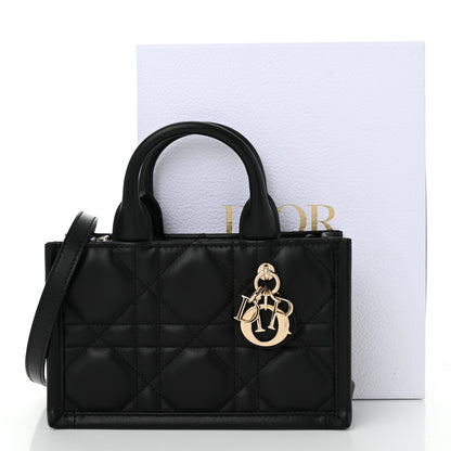 Christian Dior Calfskin Macrocannage Mini Book Tote Black 11 of 11
