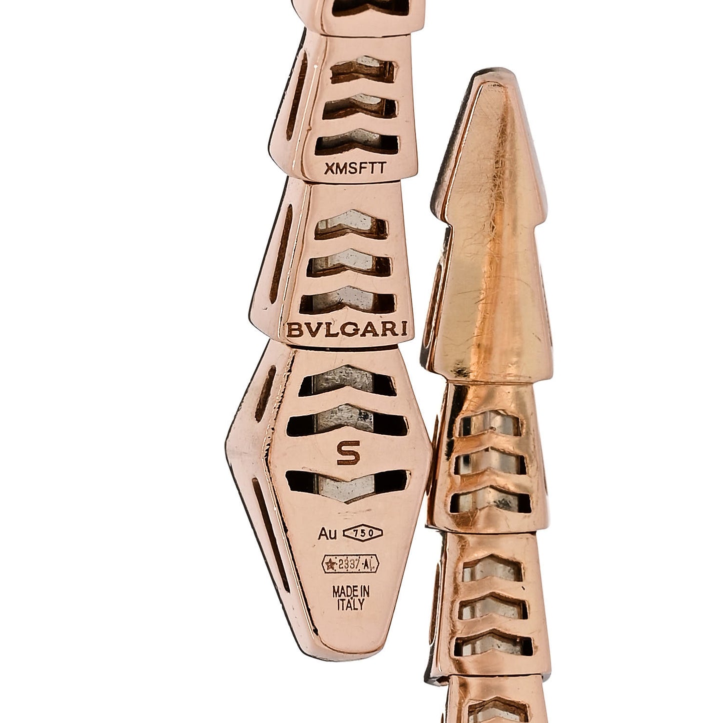 18K Rose Gold Serpenti Viper Bracelet S