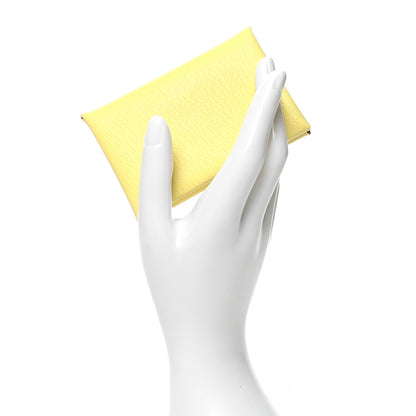 Hermes Chevre Mysore Calvi Card Case Limoncello 2 of 13