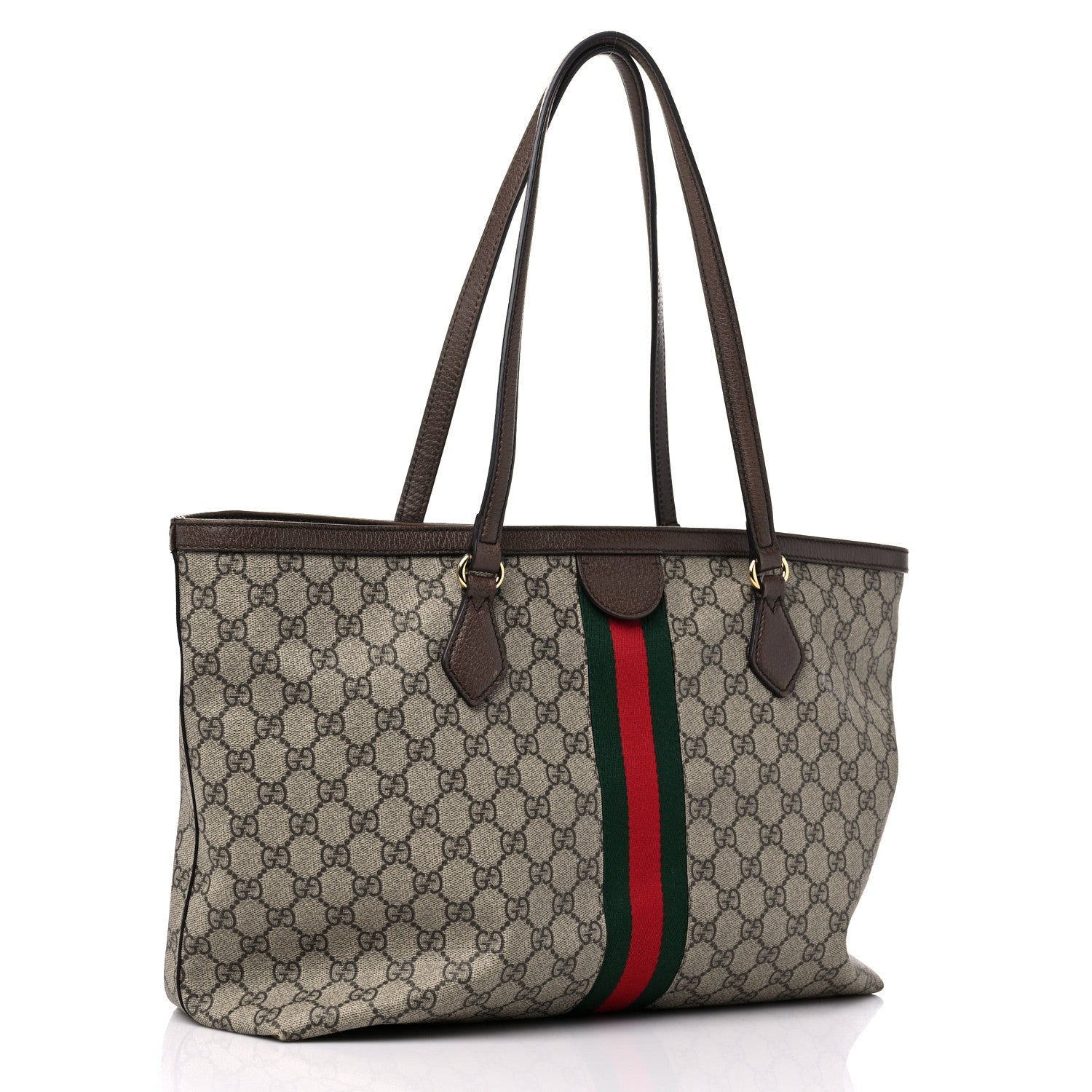 Gucci GG Supreme Monogram Medium Ophidia Shopping Tote Brown 3 of 16