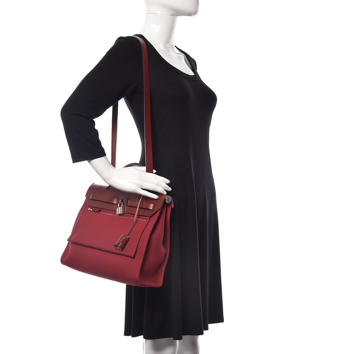 Vache Hunter Toile Herbag Zip 31 PM Rouge Grenat Rouge H