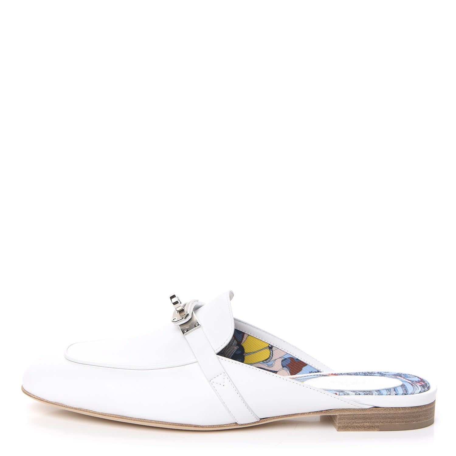 Hermes Calfskin Oz Mules 38 White 1 of 8