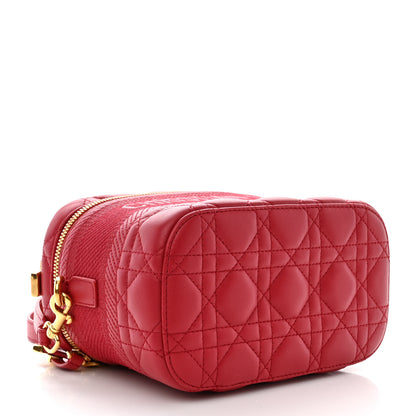 Christian Dior Lambskin Cannage Small Diortravel Vanity Case Red 4 of 10