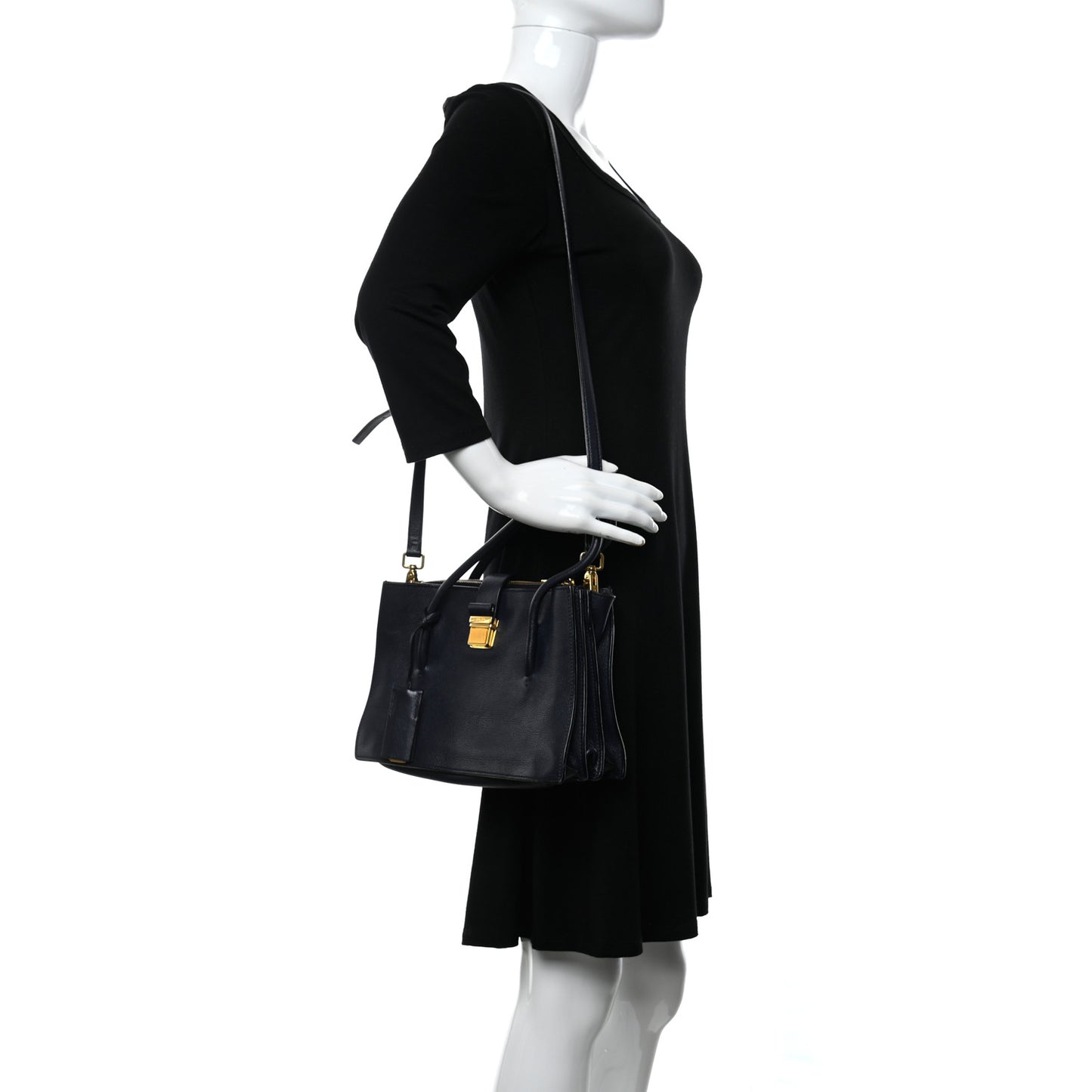 Goatskin Madras Tote Black