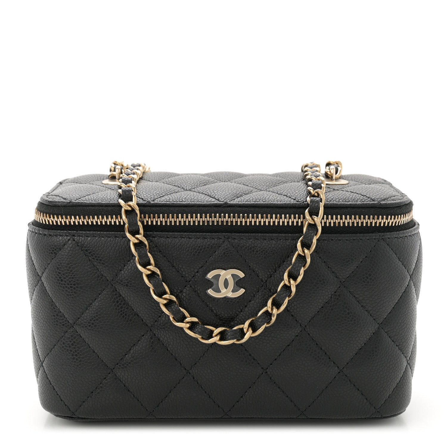 Chanel Caviar Quilted Small Vanity Case With Chain Black 1 of 10