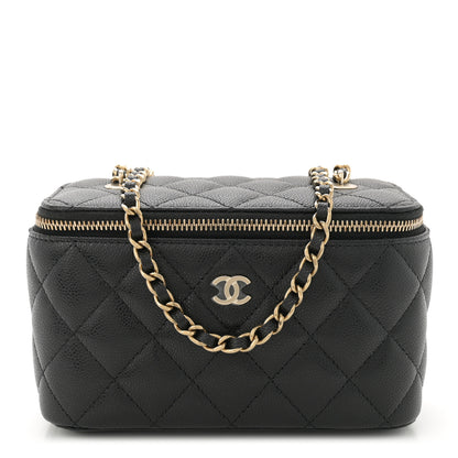 Chanel Caviar Quilted Small Vanity Case With Chain Black 1 of 10