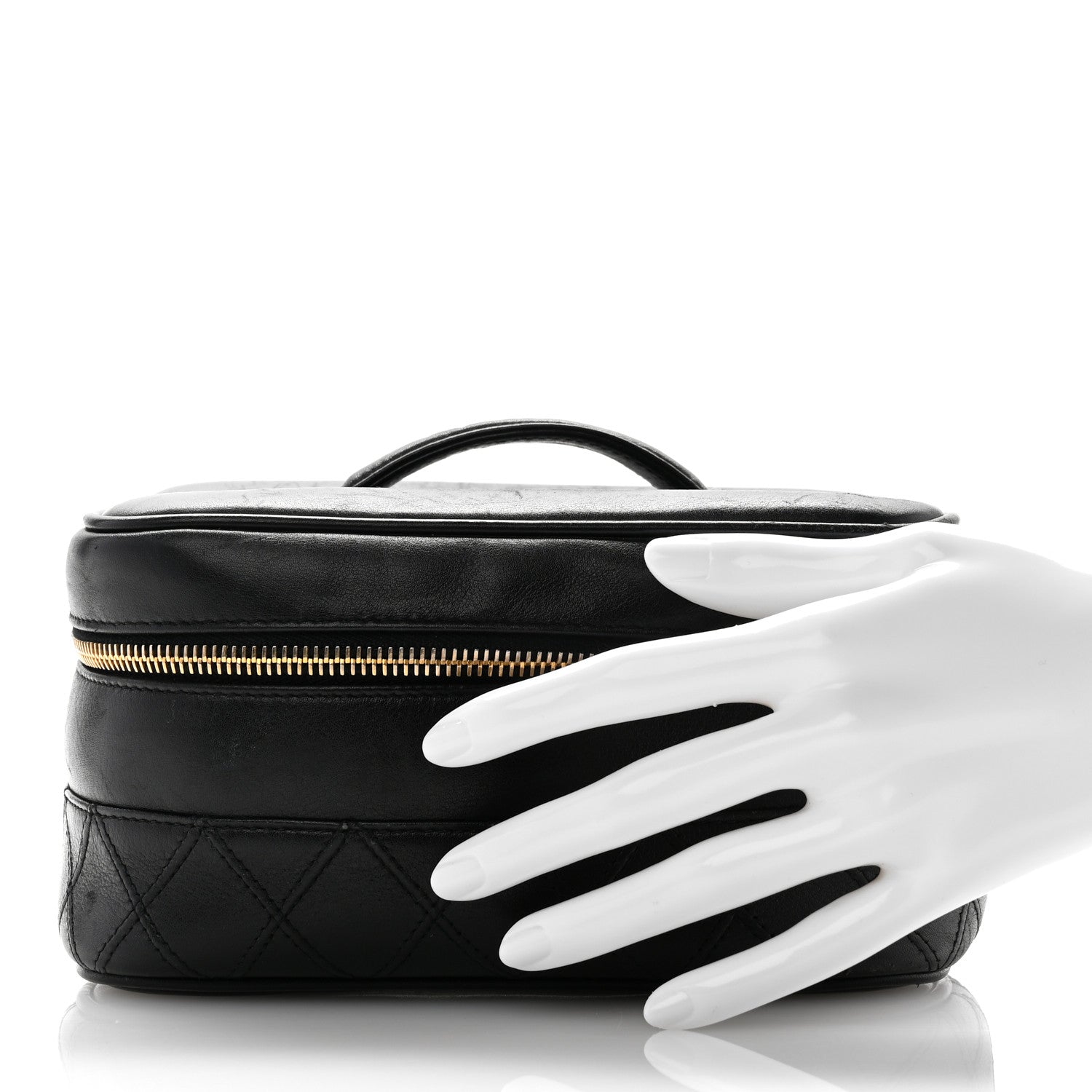 Chanel Lambskin Vanity Cosmetic Case Black 2 of 11