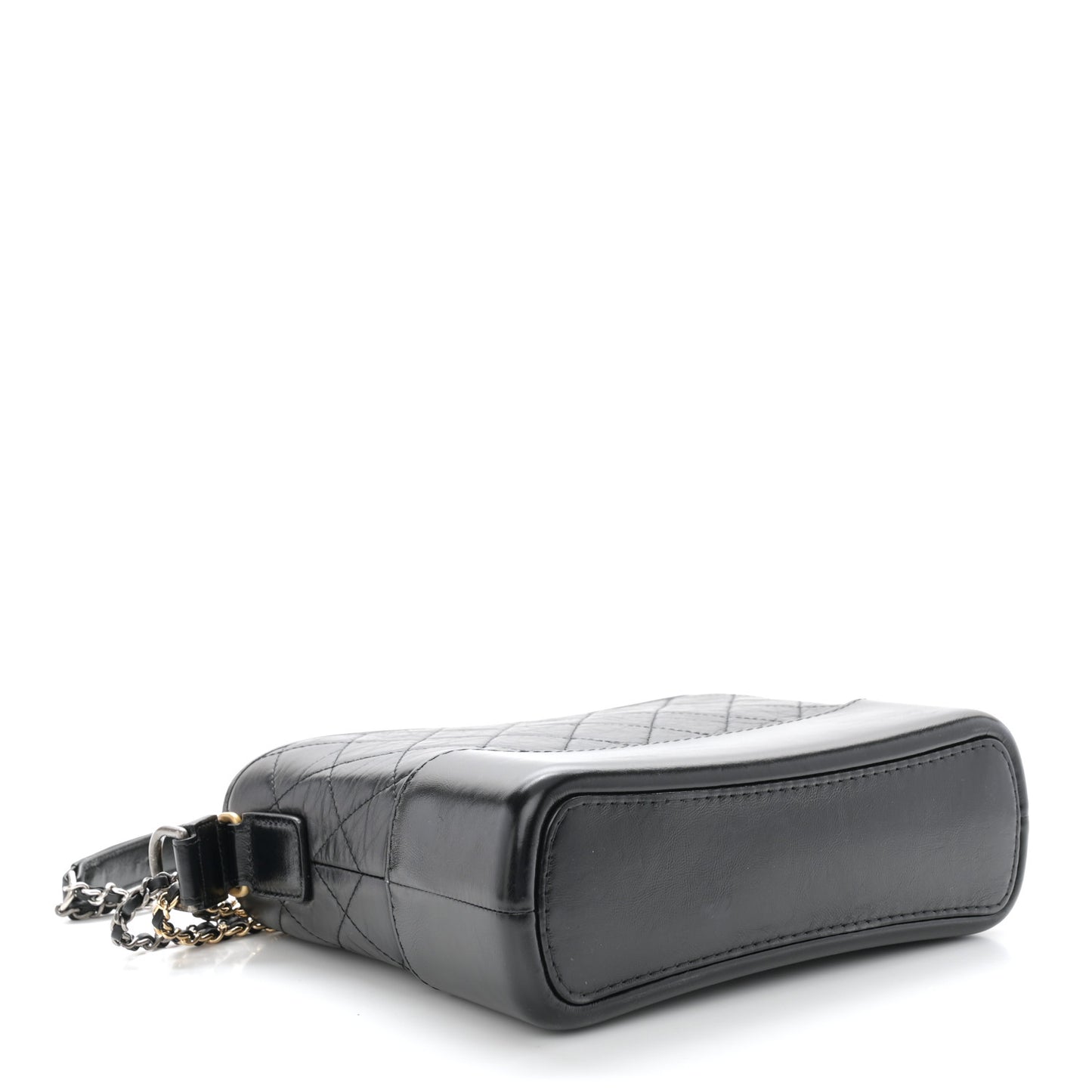Aged Calfskin Quilted New Medium Gabrielle Hobo Black