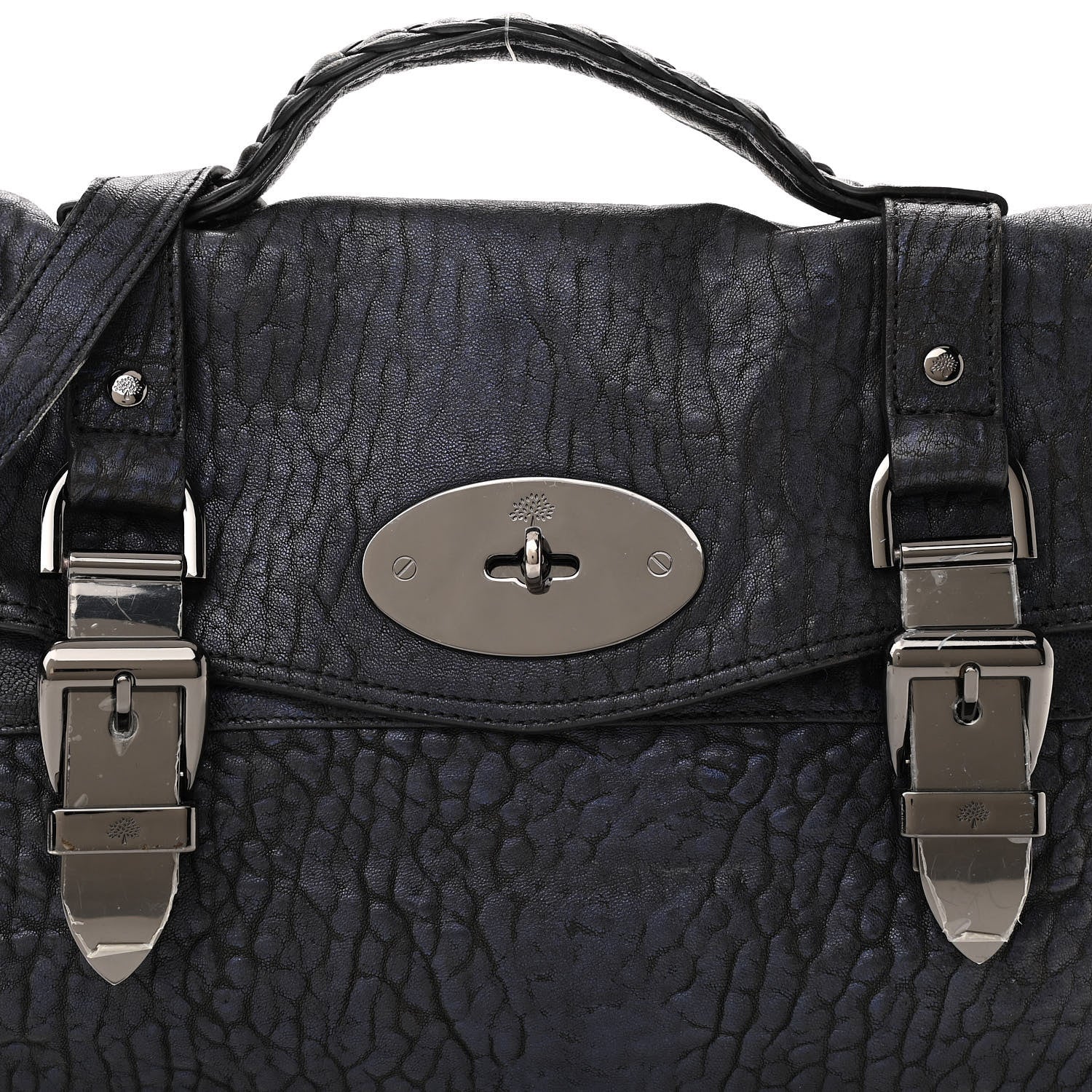 Mulberry Metallic Shrunken Calfskin Alexa Midnight Blue 6 of 10