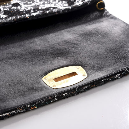 Miu Miu Oversized Sequin Clutch Black 5 of 12