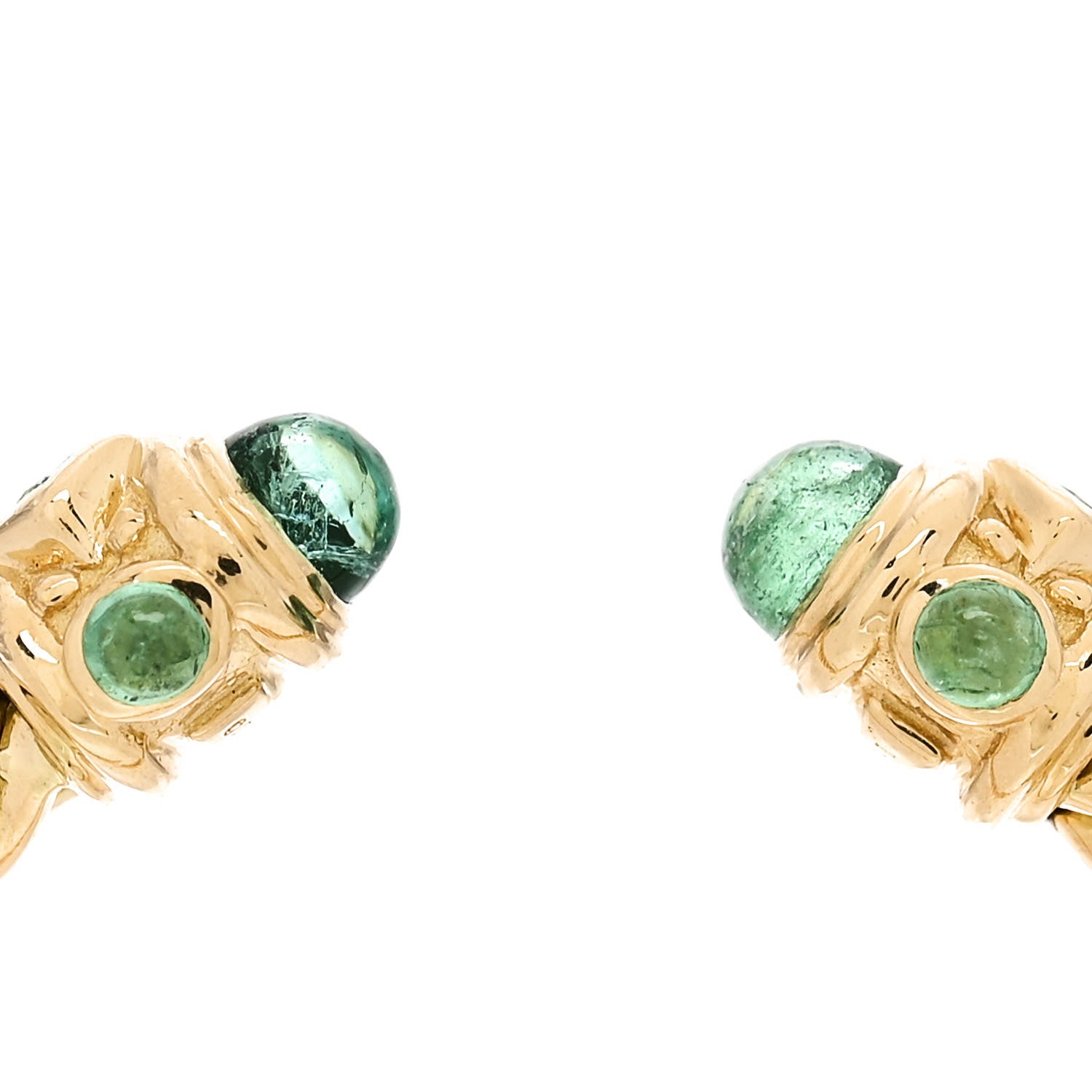 David Yurman 18K Yellow Gold Emerald Renaissance Ring 54 7 5 of 5