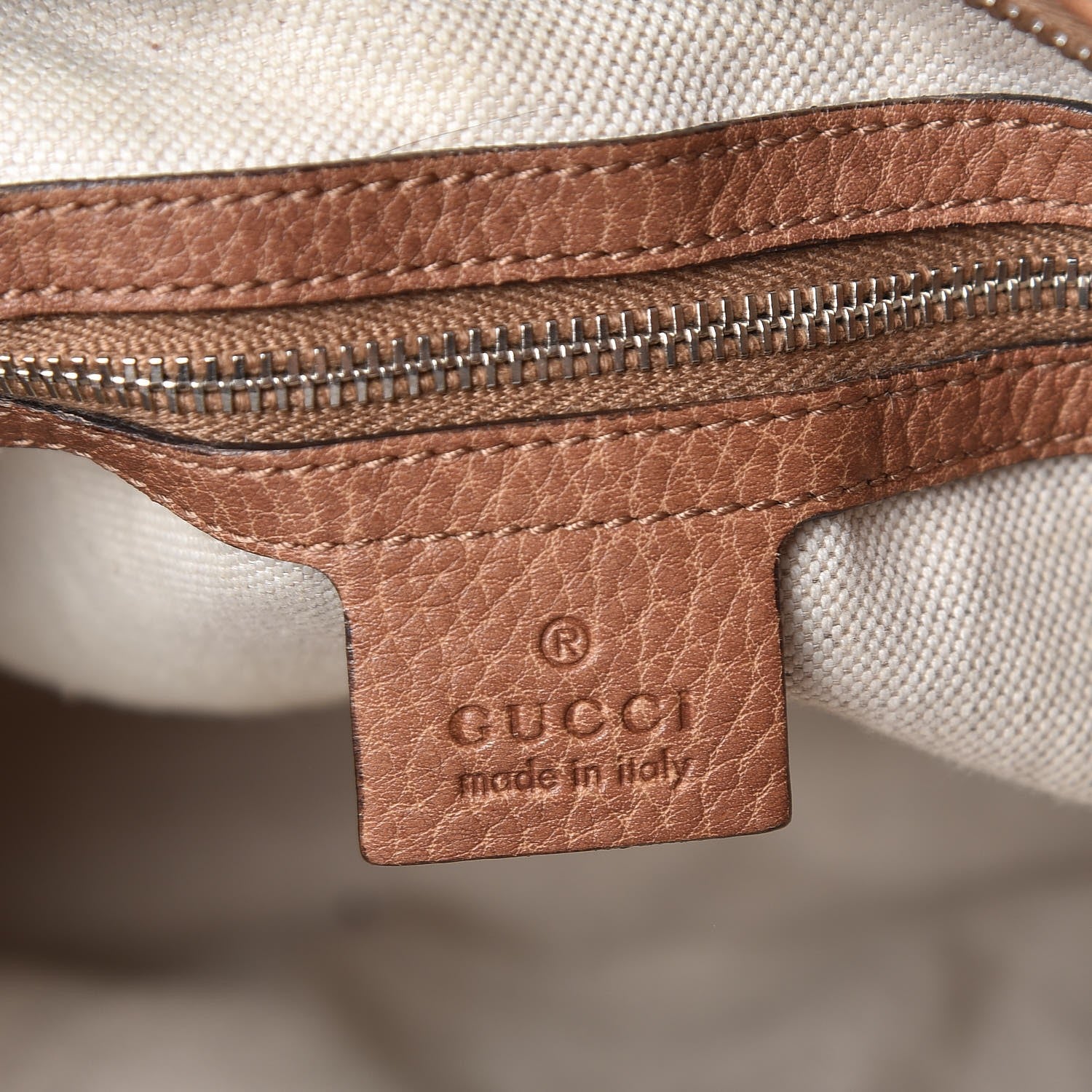 Gucci Pebbled Calfskin Medium Miss GG Top Handle Bag Light Cuir 5 of 9