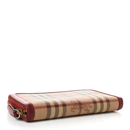 Burberry Haymarket Check Large Ziggy Zip Around Wallet Red 4 of 12