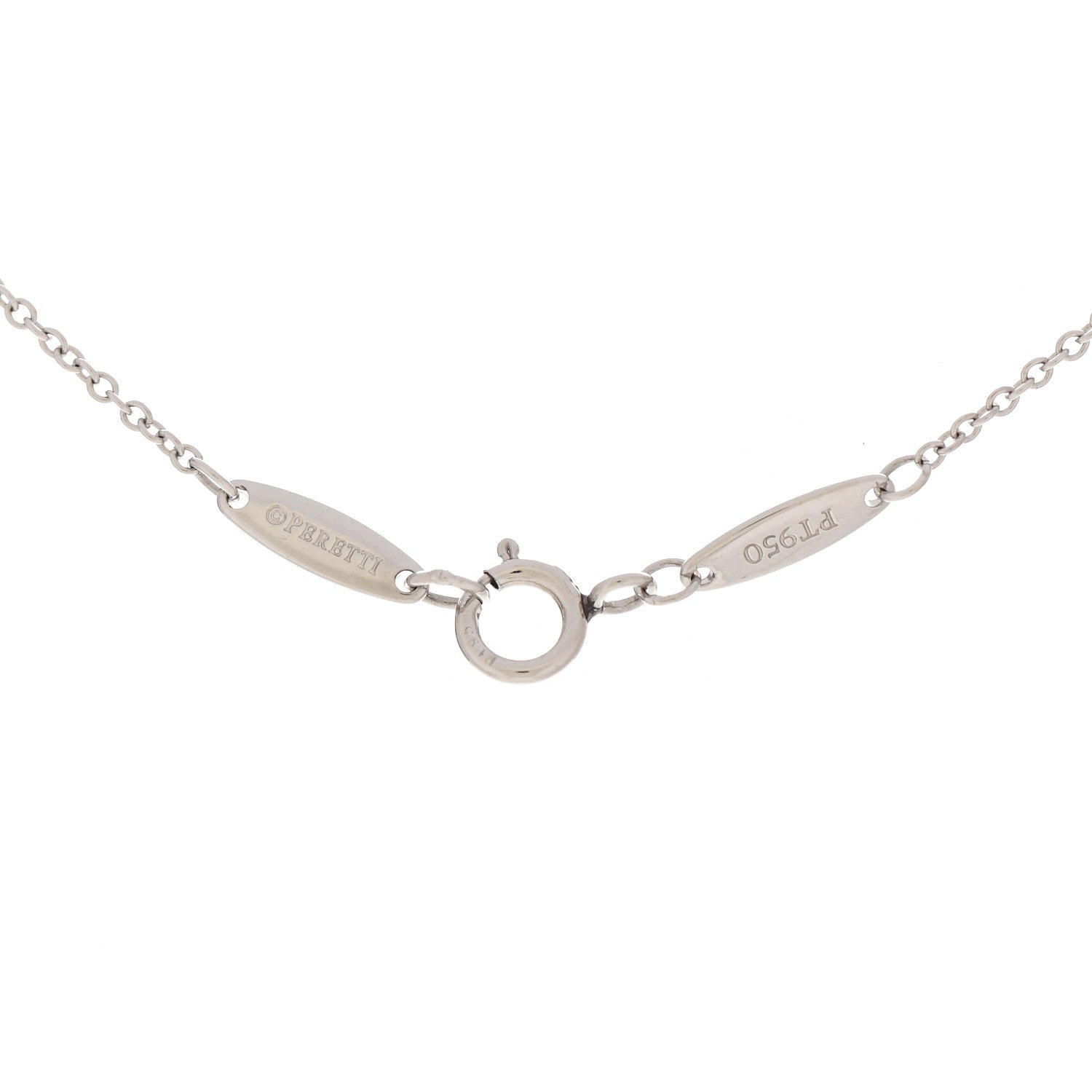 Tiffany Platinum Diamond .19ct Elsa Peretti Diamonds by the Yard Pendant Necklace 4 of 7