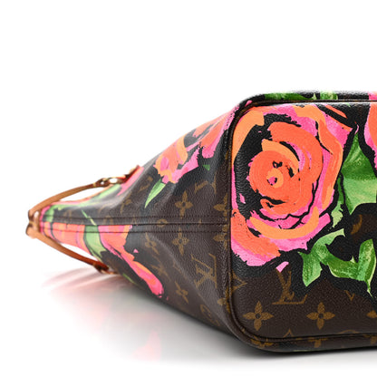 Louis Vuitton Monogram Roses Neverfull MM 7 of 17