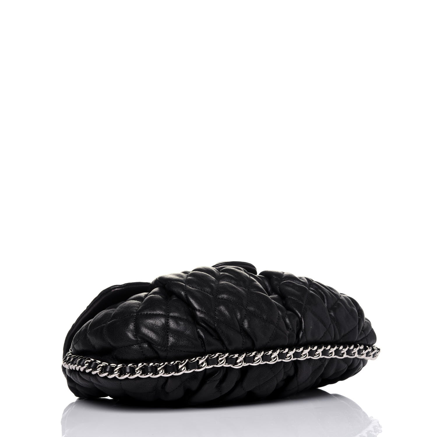Chanel Washed Lambskin Quilted Mini Chain Around Flap Black 4 of 12