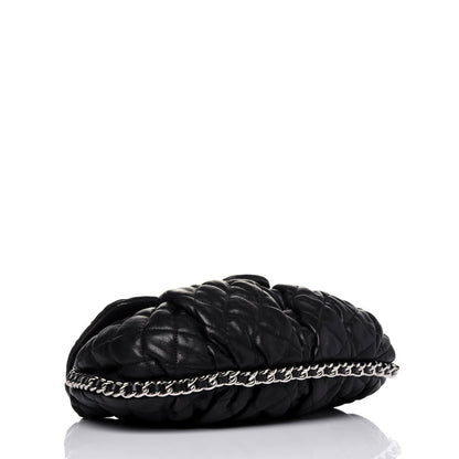 Chanel Washed Lambskin Quilted Mini Chain Around Flap Black 4 of 12