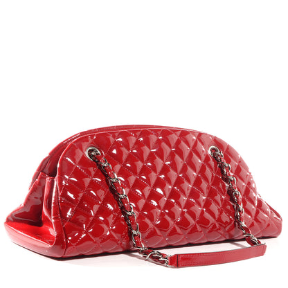 Chanel Patent Quilted Medium Just Mademoiselle Red 3 of 7