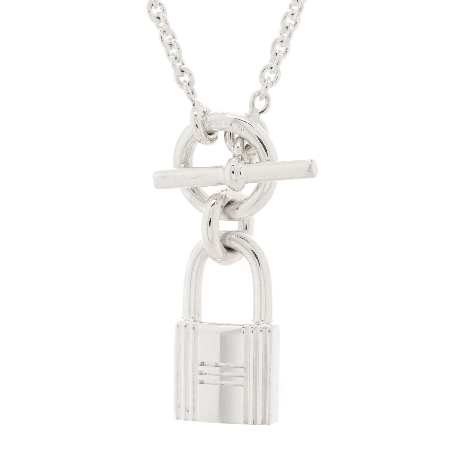 Sterling Silver Cadenas Kelly Lock Pendant Necklace