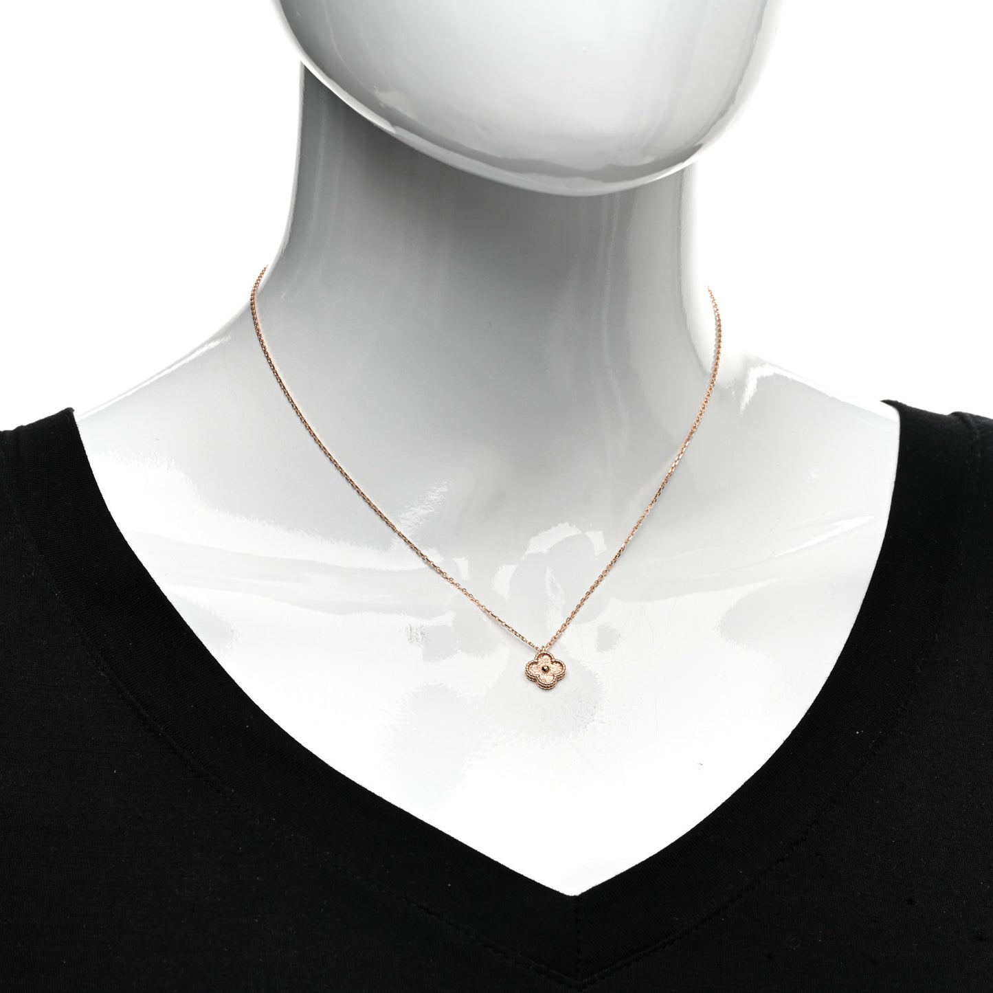 18K Rose Gold Sweet Alhambra Pendant Necklace