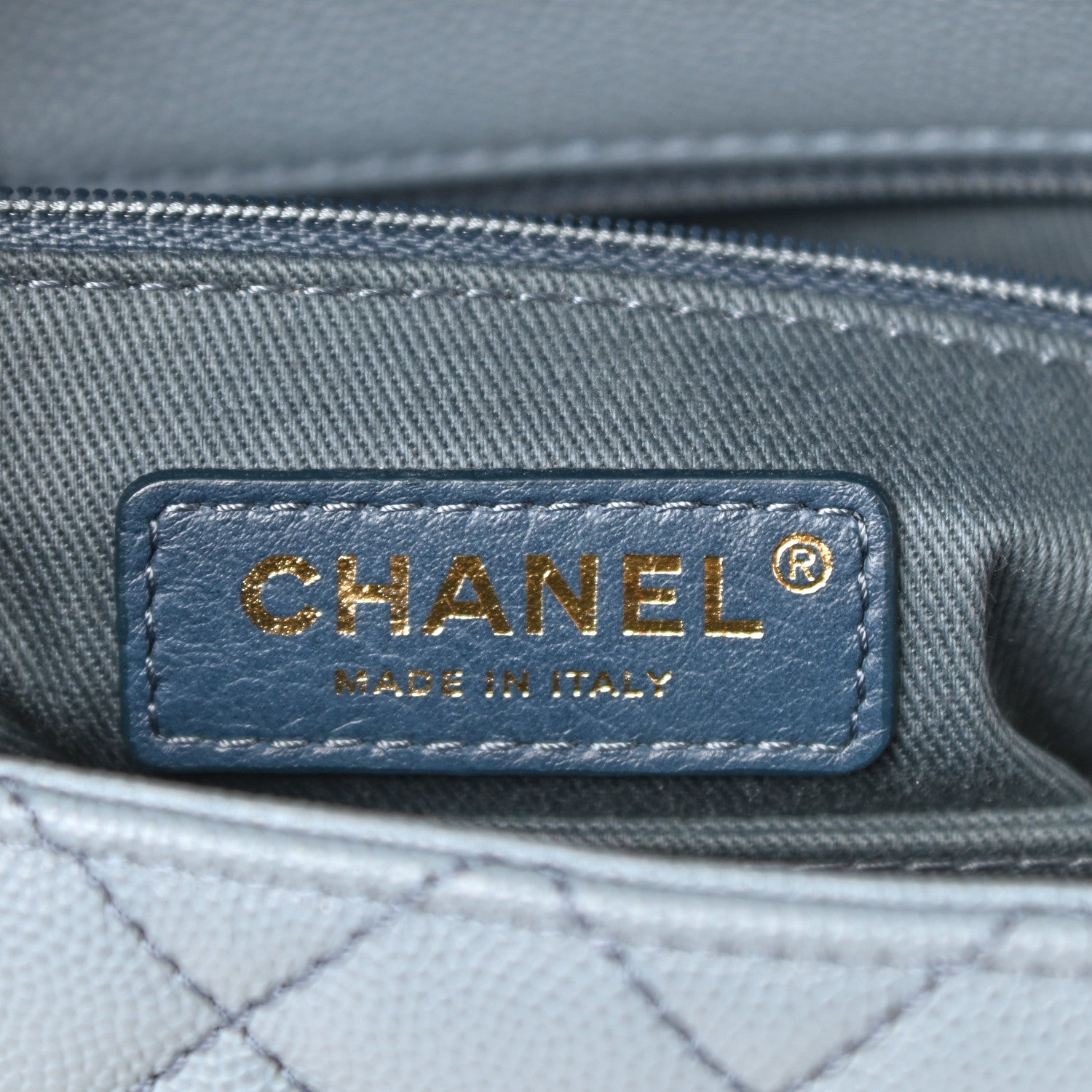 Chanel Caviar Quilted Mini Coco Handle Flap Light Blue 6 of 11